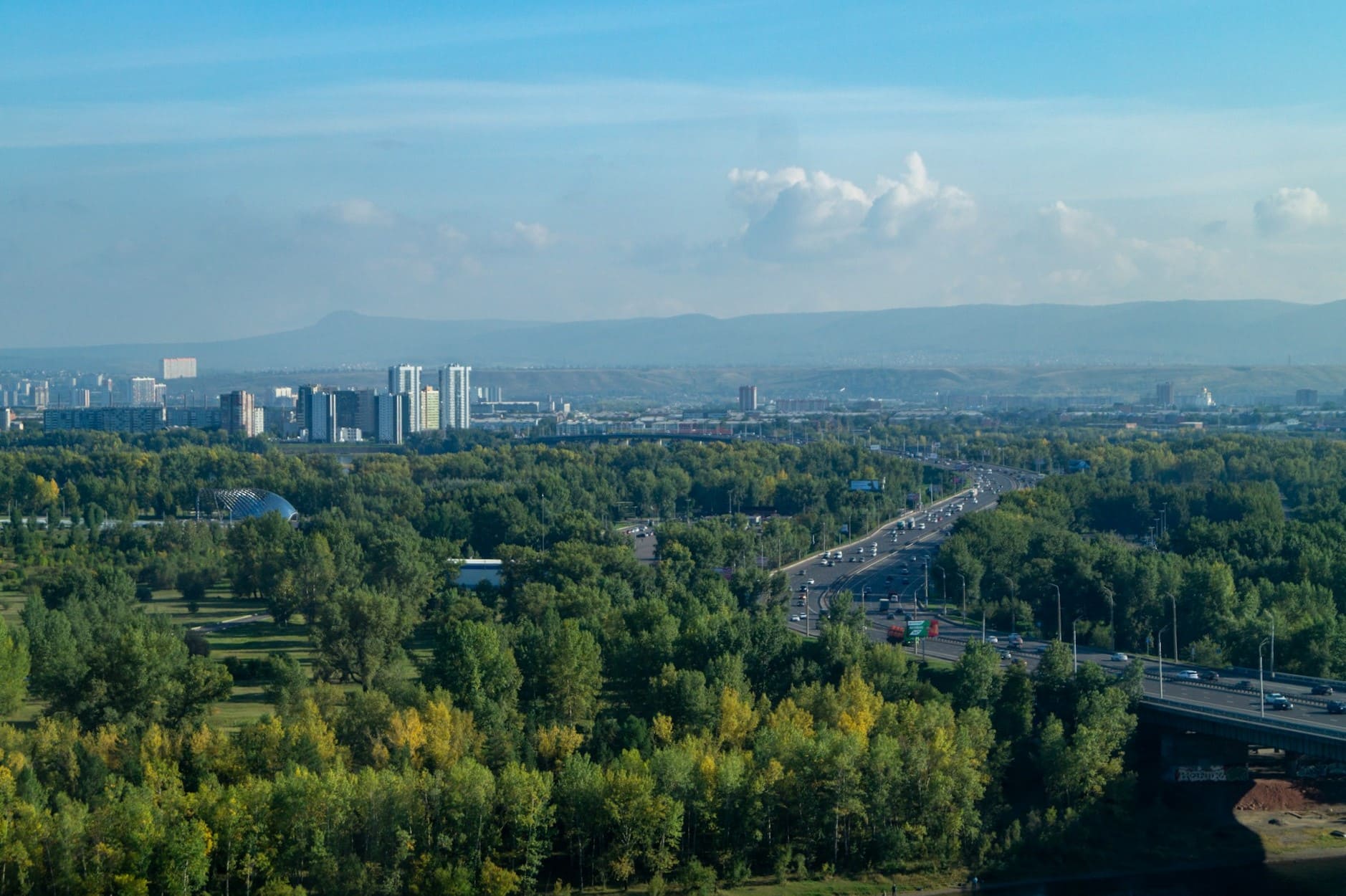 Фото Панорамный вид Красноярска, Россия